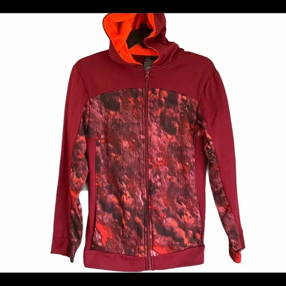 Champion Zip-Up Print Hoodie W/Pockets - Picture 1 of 8